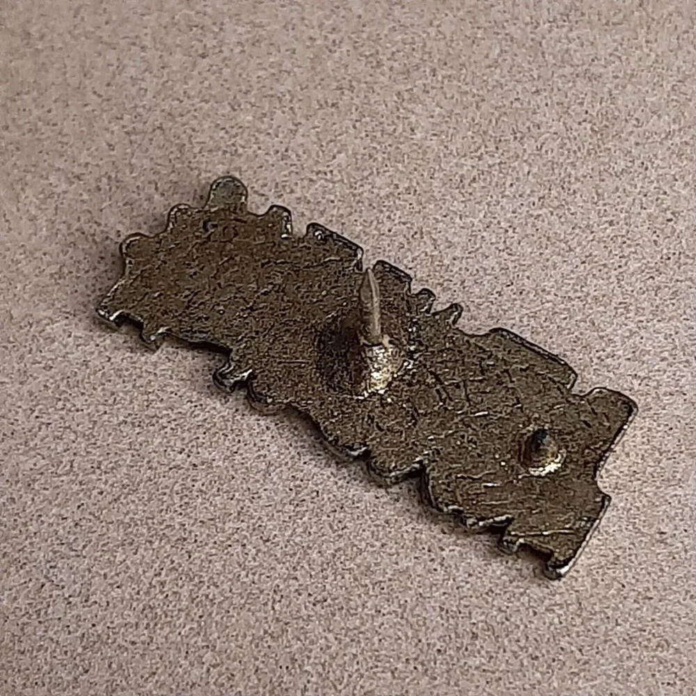 Vintage REDNECK & PROUD OF IT metal lapel tac pin Gold/Brass-Tone Western